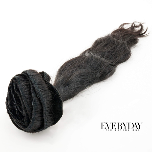 Indian Wavy Natural Black Clip-In Extensions – Limited Quantities